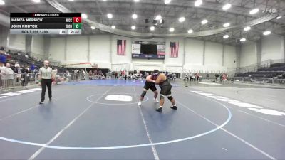 285 lbs 1st Place Match - John Robyck, Elmira College vs Hamza Merrick, Niagara County Community College