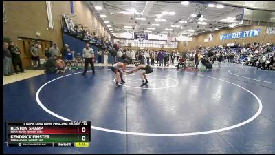 96 lbs Cons. Round 2 - Boston Sharp, Bear River Junior High vs Kendrick Finster, Timpanogos Wrestling