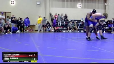 285 lbs Champ. Round 2 - Kei`Sun Sanders, Keiser University vs Isaac Sheeren, Lander