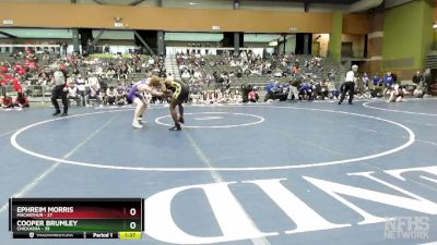 150 lbs Quarterfinals (8 Team) - Cooper Brumley, CHICKASHA vs Ephreim Morris, MACARTHUR