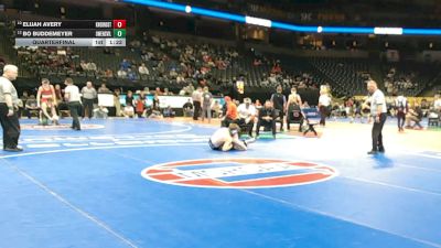 144 Class 2 lbs Quarterfinal - Elijah Avery, Knob Noster vs Bo Buddemeyer, Owensville