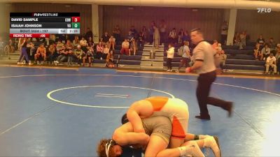 197 lbs Quarterfinal - David Sample, Cowley College vs Isaiah Johnson, Vanguard
