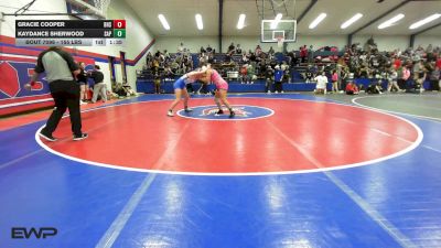 155 lbs Semifinal - Gracie Cooper, Bixby Girls HS vs Kaydance Sherwood, Sapulpa High School Girls