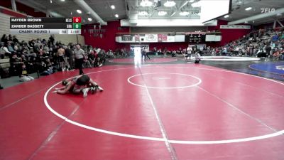 144 lbs Champ. Round 1 - Hayden Brown, Kelseyville vs Zander Bassett, Granada