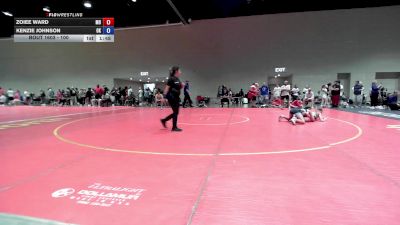 100 lbs Champ. Round 1 - Zoiee Ward, MO vs Kenzie Johnson, OK