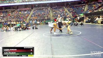 1A 165 lbs Quarterfinal - Alek Millikan, Uwharrie Charter Academy vs Caden Gordon, Hayesville