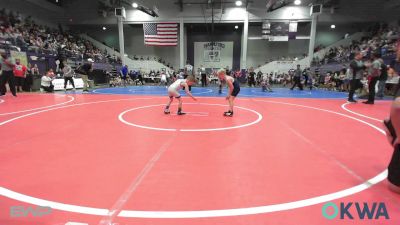 52 lbs Consi Of 8 #2 - McCoy Meeks, Tiger Trained Wrestling vs Cainen Sitzman, Tulsa Blue T Panthers