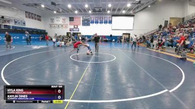 97 lbs Round 2 - Hyla King, Casper Wrestling Club vs Kaylin Dines, Glenrock Wrestling Club