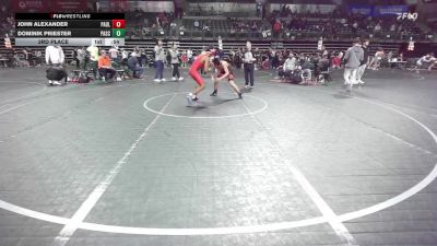 120 lbs 3rd Place - John Alexander, Paulsboro Junior Wrestling vs Dominik Priester, Pascack HIlls