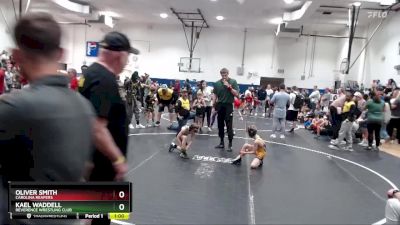 55 lbs Quarterfinal - Oliver Smith, Carolina Reapers vs Kael Waddell, Reverence Wrestling Club