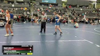 130 lbs 7th Place Match - Makayla Dixon, Nebraska Wrestling Academy vs Riley Bailey, Interstate 35