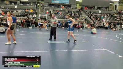 130 lbs 7th Place Match - Makayla Dixon, Nebraska Wrestling Academy vs Riley Bailey, Interstate 35