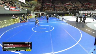 67 lbs Quarterfinal - Prince Dugan, California vs Kaiden Hale, Yuba Sutter Combat Wrestling Club