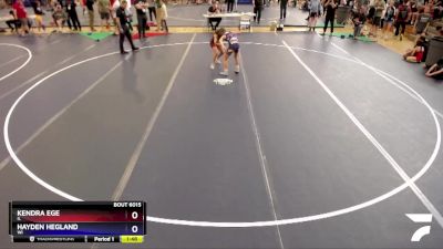 90 lbs Round 1 - Kendra Ege, IL vs Hayden Hegland, WI