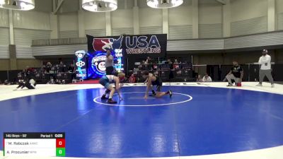 14U Boys - 92 lbs Semis - Asher Procunier, Michigan Premier WC vs Maddux Rabczak, Alber Athletics Wrestling Club