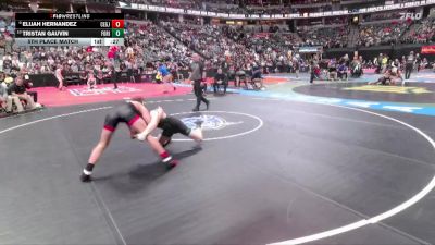 138-5A 5th Place Match - Tristan Gauvin, Fossil Ridge High School vs Elijah Hernandez, Central-GJ