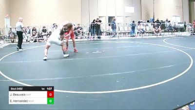 138 lbs Semifinal - Justin Beauvais, East Valley WC vs Emiliano Hernandez, Hesperia HS