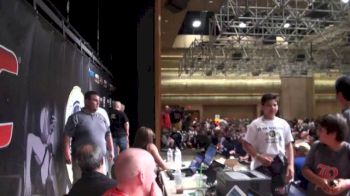 The weigh in stage and behind the curtain