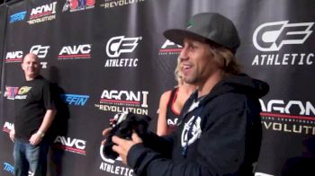 Urijah Faber throws a tshirt, mat 3 goes down