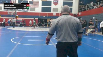 160 lbs Quarterfinal - Ewan Olson, Derry Area vs Braxton Carr, Laurel