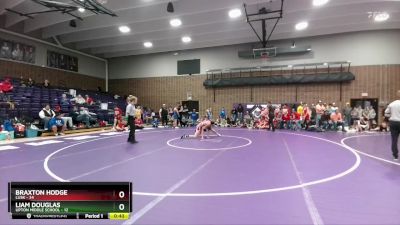 110 lbs Finals (2 Team) - Liam Douglas, Upton Middle School vs Braxton Hodge, Lusk