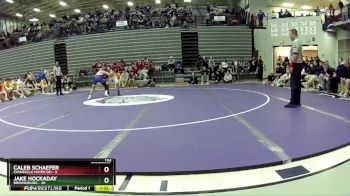 132 lbs Semis & 1st Wrestleback (8 Team) - Jake Hockaday, Brownsburg vs Caleb Schaefer, Evansville Mater Dei
