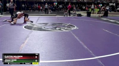 150 lbs Cons. Round 4 - Clayton Waldron, Mountain View, Oregon vs Jonah Ware, Wasatch Utah