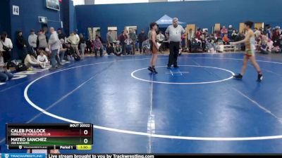 100 lbs Cons. Round 4 - Mateo Sanchez, 208 Badgers vs Caleb Pollock, Middleton Wrestling Club