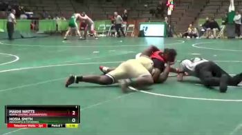 285 lbs 1st Place Match - Hosia Smith, Indianapolis Cathedral vs Makhi Watts, North Central (Indianapolis).