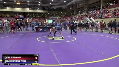 100 lbs Quarterfinal - Cydni Buchanan, MO vs Essynce Owens-Webb, NE