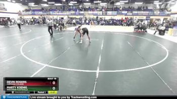 184 lbs Champ. Round 2 - Marty Koenig, Wisconsin-Platteville vs Devin Rogers, Carthage College