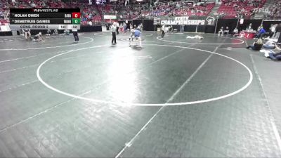 D1-157 lbs Cons. Round 2 - Nolan Owen, Baraboo vs Demetruis Gaines, West Allis Nathan Hale