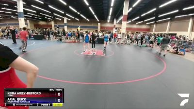 125 lbs Cons. Round 3 - Keira Airey-Bufford, Texas vs Arial Quick, Valor Wrestling Club