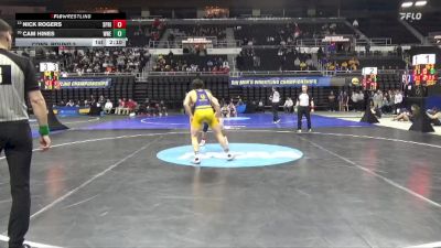 174 lbs Cons. Round 2 - Cam Hines, Western New Eng. vs Nick Rogers, Springfield