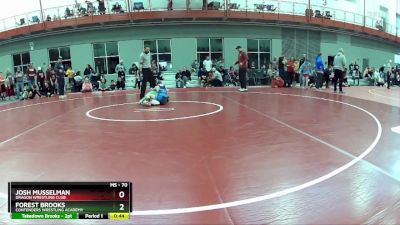 70 lbs Semifinal - Josh Musselman, Dragon Wrestling Club vs Forest Brooks, Contenders Wrestling Academy