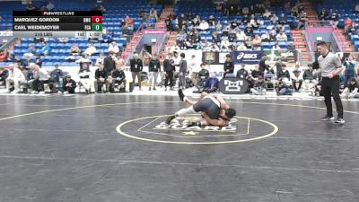 215 lbs Final - Marquez Gordon, Bishop McCort vs Cael Weidemoyer, Faith Christian Acad.
