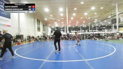 150 lbs Rr Rnd 1 - Olivya Kroope, Alpha Girlz vs Jameson Strickland, Kraken Blue - Girls