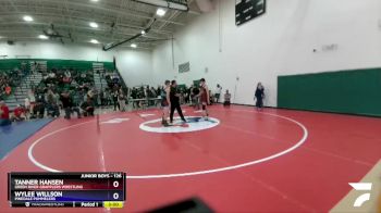 126 lbs Quarterfinal - Tanner Hansen, Green River Grapplers Wrestling vs Wylee Willson, Pinedale Pummelers