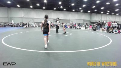 80 lbs 3rd Place - Brinley Leyba, Sisters On The Mat OK Teal vs Mia Brigge, Mojo K-6