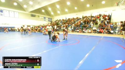 138 lbs Cons. Round 5 - Justin Shnayderman, Beverly Hills High School Wres vs Aidan Zotea, OC RTC/Fountain Valley HS