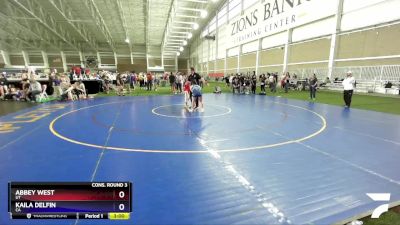 110 lbs Cons. Round 3 - Abbey West, UT vs Kaila Delfin, CA