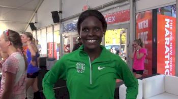 Sally Kipyego in a good place after 4th place at NYRR Dash 5k 2013