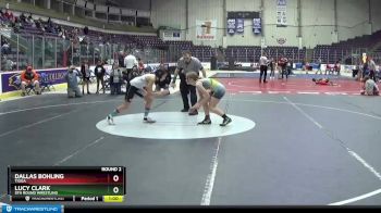 105/110 Round 2 - Dallas Bohling, Tioga vs Lucy Clark, 5th Round Wrestling