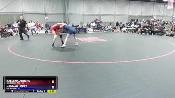 110 lbs Placement Matches (16 Team) - Kaelena Ahrens, California Red vs Hannah Lopez, Oklahoma