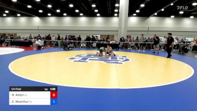 100 lbs 1/4 Final - Ryland Aston, Ga vs Cooper Mcarthur, Ga