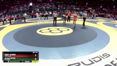 D3-113 lbs Cons. Round 1 - Trey Huber, Versailles vs Rushi Patel, Columbia