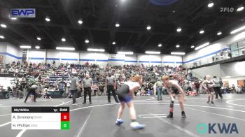 90/100 lbs Quarterfinal - Alaric Simmons, Southmoore SaberCats Wrestling vs Harlyn Phillips, Noble Takedown Club