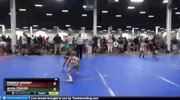 56 lbs Round 5 (10 Team) - Alivia Fowler, Orchard South vs Merrick Mooney, 84 Athletes