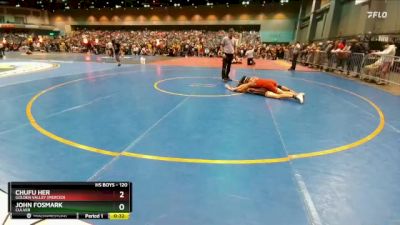 120 lbs Cons. Round 2 - John Fosmark, Culver vs Chufu Her, Golden Valley (Merced)