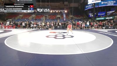 130 lbs Cons. Sub-quarters - Anastasia Rodnikova, IL vs Lilliana Massenzio, NJ